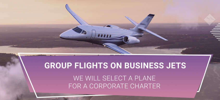 corporate flights on a private jet